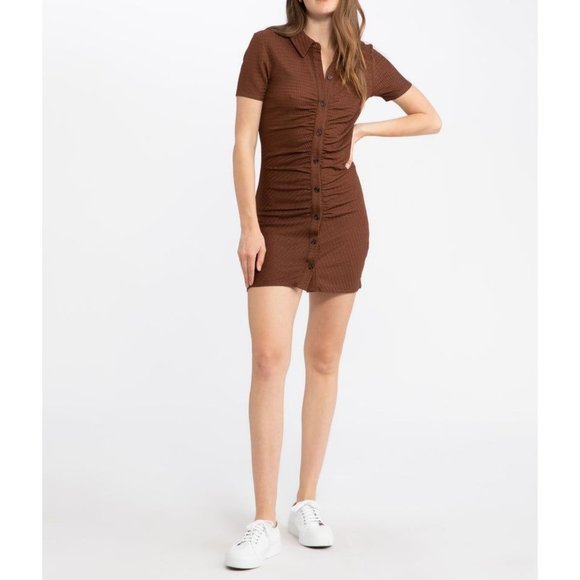 SANCTUARY Round up Knit Dress - Rattan Brown - NWT - Size Medium - Picture 1 of 3